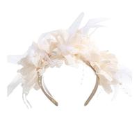 DINSOAVR Copricapo, ghirlanda floreale per capelli, fascia per capelli da donna con fiori da sposa per bancarelle mercati fasce floreali