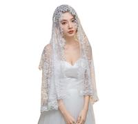 DINSOAVR Copricapo, velo per addio al nubilato, tinta unita, velo da matrimonio, sciarpa da donna, scialle