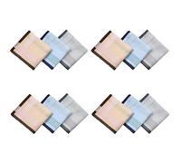 DINSOAVR Set di fazzoletti assorbenti quadrati da uomo, a righe, bandane, fazzoletti per il sudore, fazzoletti quadrati da 12 pezzi