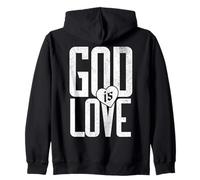 Dio AMA la Fede cattolica Felpa con Cappuccio