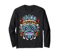 Dio Azteco Tlaloc Mitologia Maya Antica civiltà Messicana Maglia a Manica