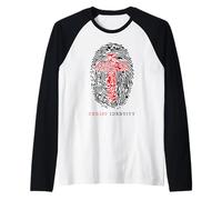 DIO Benedica Bibbia Fede Gesù Benedetto Famiglia Americana Benedizione Maglia con Maniche Raglan