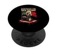 Dio benedica il taco martedì Lucha Libre PopSockets PopGrip Adesivo
