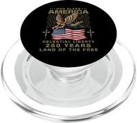 Dio benedica l'America Celestial Liberty Patriotic 250 Years USA PopSockets PopGrip per MagSafe