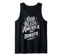 Dio benedica l'America e Donuts Patriotic Dessert Pride Canotta