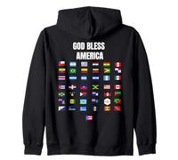 Dio benedica l'America Felpa con Cappuccio