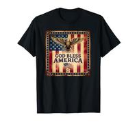 Dio benedica l'America in Stile Americano Maglietta
