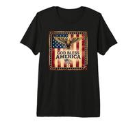 Dio benedica l'America in Stile Americano Maglietta Premium