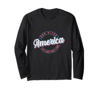 Dio benedica l'America la Terra Che Amo Maglia a Manica