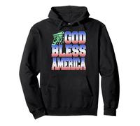 Dio Benedica l'America Orgoglio e libertà Patriottica Felpa con Cappuccio