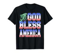 Dio Benedica l'America Orgoglio e libertà Patriottica Maglietta
