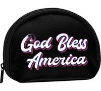 Dio benedica l'America Patriottica Usa Portamonete Portafoglio Donna e ragazza Borsa alla moda carina Portamonete Portachiavi Borsa da donna Regalo