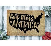 Dio Benedica L'America, Stati Uniti, 4 Luglio, Giorno Dell'Indipendenza Tappeto Doccia Assorbente Tappeto Bagno Moderno Zerbino Per Ufficio Ingresso Interni 40 X 60Cm