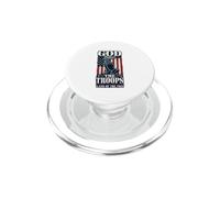 Dio Benedica Le Truppe Terra Dei Liberi Patriottico PopSockets PopGrip per MagSafe