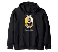 Dio benedica Papa Leone XIV Viva Il Papa Felpa con Cappuccio