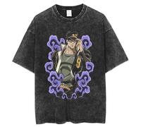 Dio Brando Maglietta Giorno Giovanna Distressed Tshirt Jonathan Joestar Unisex Anime Periferico Costumi Casual Manica Corta (S-3XL), Tipo 1, L