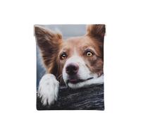 Dio Brown Border Collie Bokeh Con Gli Occhi Gialli, Spremere il portafoglio superiore da donna Borsa portaoggetti Piccola portamonete Portamonete