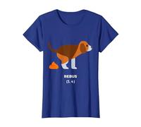 Dio Cane Rebus ENIGMISTICA per Adulti ARRABBIATI Maglietta, Donna, Blu Reale, XL