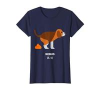 Dio Cane Rebus ENIGMISTICA per Adulti ARRABBIATI Maglietta, Donna, Navy, XS