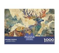 Dio Cervo Puzzle Giochi Edugattoivo 1000 Pezzi mostro mitologico Puzzle Di Autotone Decorazione Perfetta Sfide Divertenti Per Adulti E Bambini Da 12 Anni 38x26cm/1000pcs