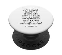 Dio ci ha dato potere amore autocontrollo 2 Timoteo 1:7 Bibbia Pregare PopSockets PopGrip Adesivo