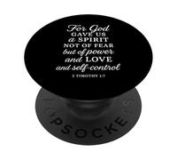 Dio ci ha dato potere amore autocontrollo 2 Timoteo 1:7 Bibbia Pregare PopSockets PopGrip Adesivo