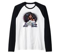 Dio combatte Le Mie Battaglie Donne cristiane Nere melanina Sista Maglia con Maniche Raglan