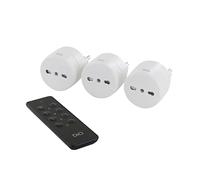 DiO Connected Home Presa IT telecommandata, Presa elettrica con Telecomando, Set Prese telecomandate 3 e Telecomando a 3 canali - Prese radiocontrollate