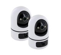 DiO Connected Home - Set di 2 fotocamere interne Dual Lens rotanti, 2 MP
