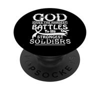 Dio dà le battaglie più dure ai suoi soldati più forti. PopSockets PopGrip Adesivo