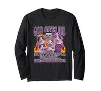 Dio dà Le Sue emorroidi più potenti - Funny Cat Meme Maglia a Manica