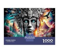 Dio dei Maya 1000 Pezzi Puzzle in Cartone Premium Per Una Sfida Di Gioco Educativo Stimolante Universo maschera Maya ideale Per Decorazioni Murali 70x50cm/1000pcs