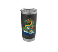 Dio del mare giapponese Ryujin Bicchiere termico in acciaio inox doppia parete