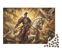 Dio della Guerra Orientale - Samurai Puzzle in Legno 1000 Pezzi Adulti E Ragazzi,Idea Regalo,dai 14 Anni,Sfida Impossibile,Legno,Gioco Educativo,Decorazione Casa,Antistress (75x50cm)