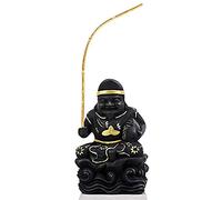 Dio della ricchezza, protettore di Ebisu, Statue di Buddha Sculture in Legno Ornamenti Ebisu La Nascita di Una Piccola Statua (H6cm×L3.5cm×W3cm) (Legno)