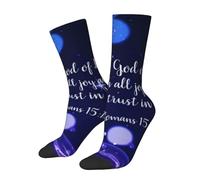 Dio Della Speranza Romani 15 13 Versetti, Natale Unisex Calzini Sportivi Leggeri Calze Da Trekking Anti-Attrito Calzini Termici Per Passeggio Lunga Distanza Montagna