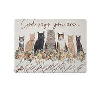 Dio dice che sei unico gatto e fiore Retro Targa in metallo Poster in metallo Targa vintage Bar caffetteria Decorazioni per la casa per esterni Cucina Ferro Pittura Cafe Club Man Cave Targa da parete