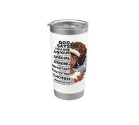 Dio dice che sei Winter Melanin Queen Black Girl Magic Snow Bicchiere termico in acciaio inox doppia parete