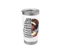 Dio dice che sei Winter Melanin Queen Black Girl Magic Snow Bicchiere termico in acciaio inox doppia parete