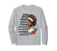 Dio Dice Che Sei Winter Melanin Queen Black Girl Magic Snow Maglia a Manica