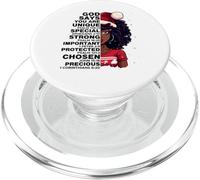 Dio dice che sei Winter Melanin Queen Black Girl Magic Snow PopSockets PopGrip per MagSafe