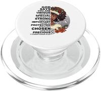 Dio dice che sei Winter Melanin Queen Black Girl Magic Snow PopSockets PopGrip per MagSafe