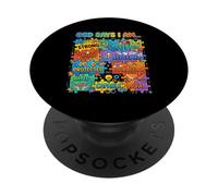 Dio dice che sono cristiano consapevolezza autismo puzzle fede PopSockets PopGrip Adesivo