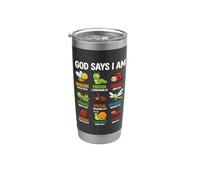 Dio dice che sono cristiano insetto cacciatore di insetti caccia insetti bambini Bicchiere termico in acciaio inox doppia parete