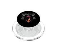 Dio dice che sono fede cristiana donna nera versetto biblico afro PopSockets PopGrip per MagSafe