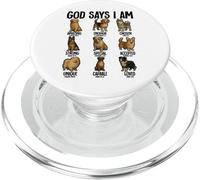 Dio dice che sono razze canine Cristianesimo Gesù Bibbia PopSockets PopGrip per MagSafe