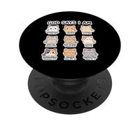 Dio dice che sono un gatto cristiano Bibbia Versetto Cristo Scrittura PopSockets PopGrip Adesivo