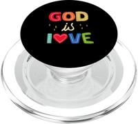 Dio è amore, fede in Dio, Gesù amore arcobaleno PopSockets PopGrip per MagSafe