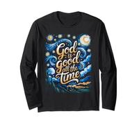 Dio è Buono Tutto Il Tempo Bibbia Cristiana Versetto Gesù Fede Maglia a Manica