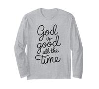 Dio è Buono Tutto Il Tempo Bibbia Cristiana Versetto Gesù Fede Maglia a Manica